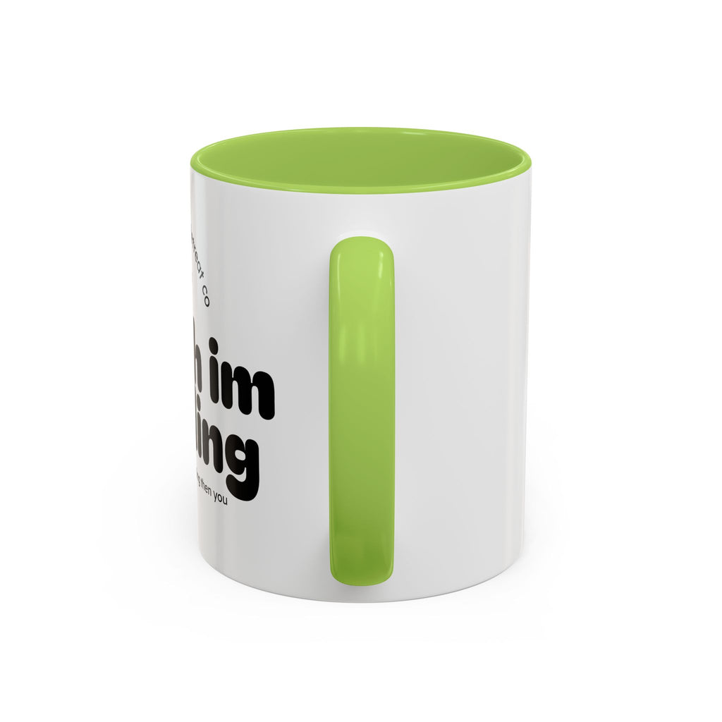 Reading Mug - "Shush I'm Reading" Accent Coffee Mug (11oz)