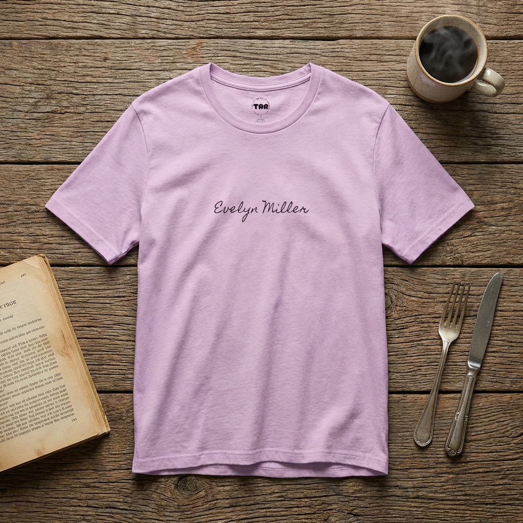 Script Author Tee - 'Evelyn Miller' Signature T Shirt
