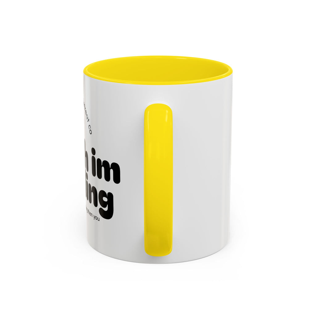 Reading Mug - "Shush I'm Reading" Accent Coffee Mug (11oz)
